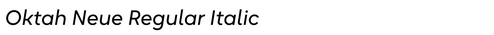 Oktah Neue Regular Italic image
